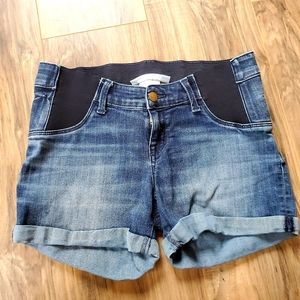 Maternity denim shorts
